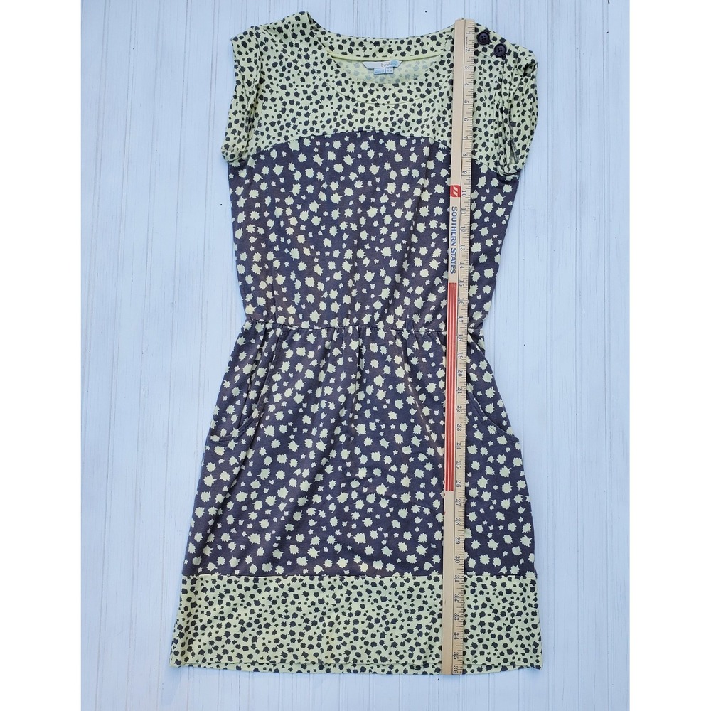 Boden Sheath Dress US4 Yellow Brown Purple Floral Spotted Boho Pockets‎ Romantic - Picture 4 of 7